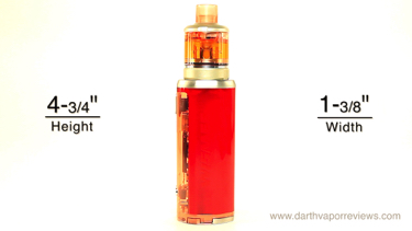 Wismec Sinuous V80 Dimensions